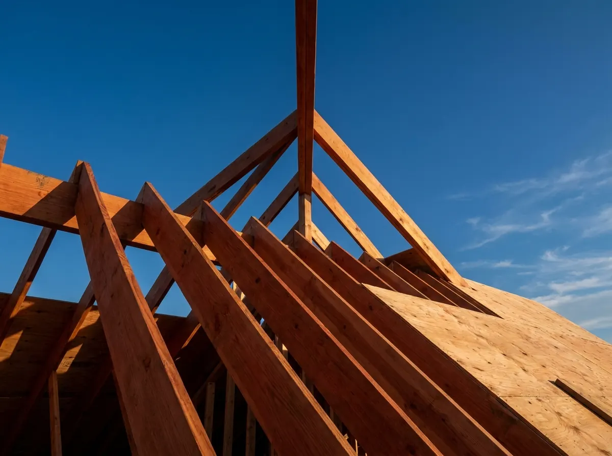 Roof framing, rafters and ridge